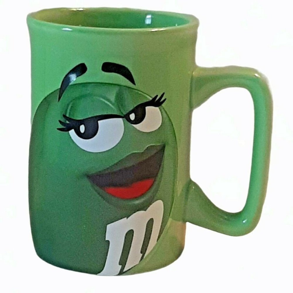 M&M's Green Lady Mug Mars Licensed MM 3D Coffee Cup Mug Collectible
